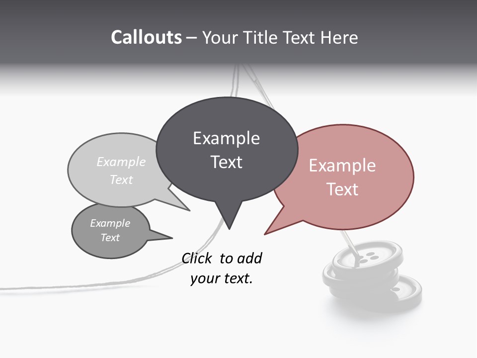 Sew Background Button PowerPoint Template