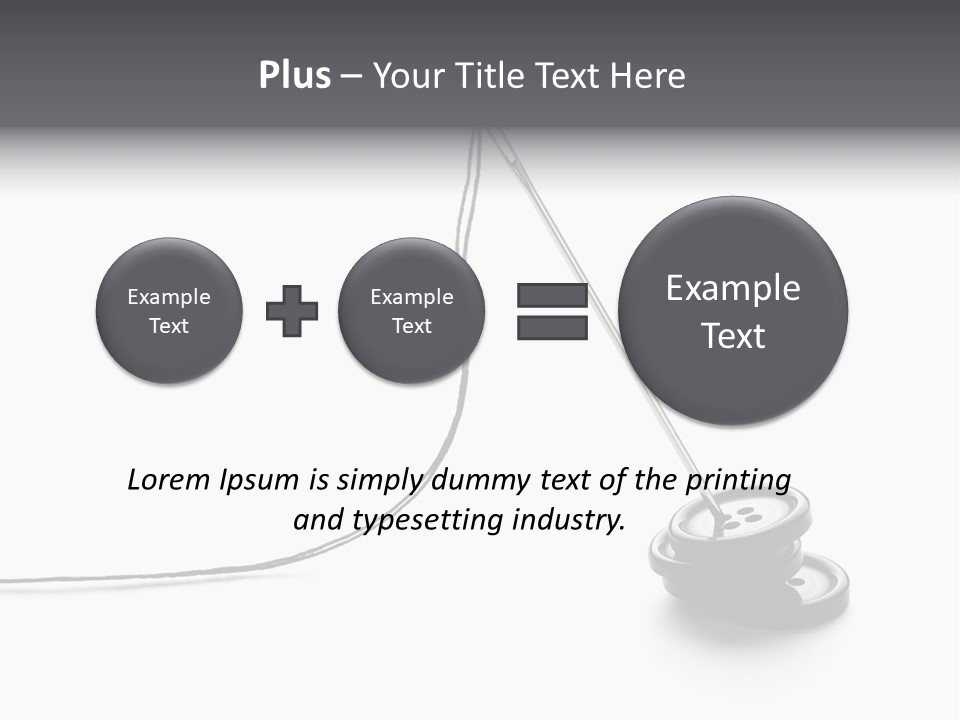 Sew Background Button PowerPoint Template
