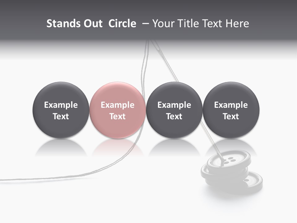 Sew Background Button PowerPoint Template