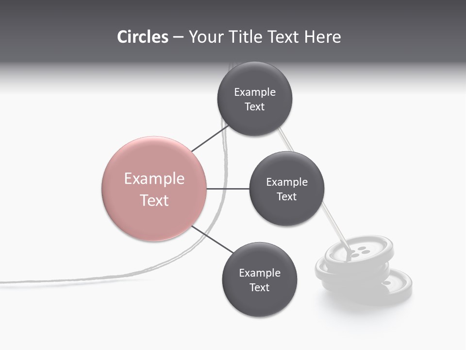 Sew Background Button PowerPoint Template