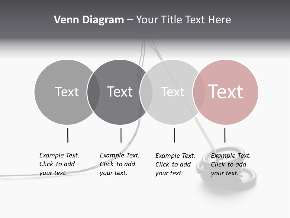 Sew Background Button PowerPoint Template
