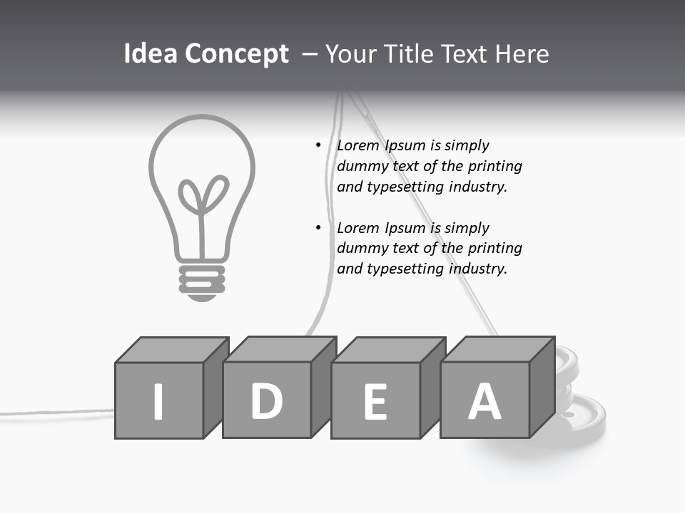 Sew Background Button PowerPoint Template