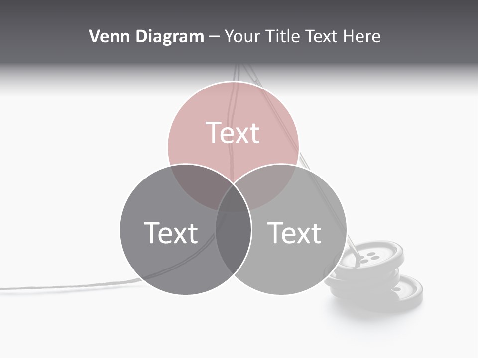 Sew Background Button PowerPoint Template