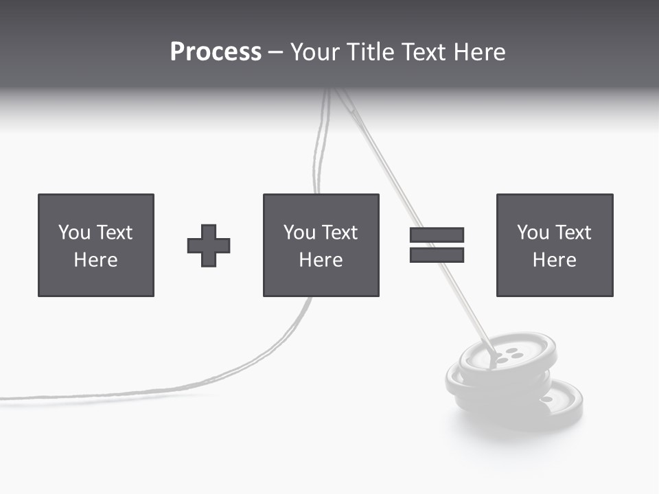 Sew Background Button PowerPoint Template