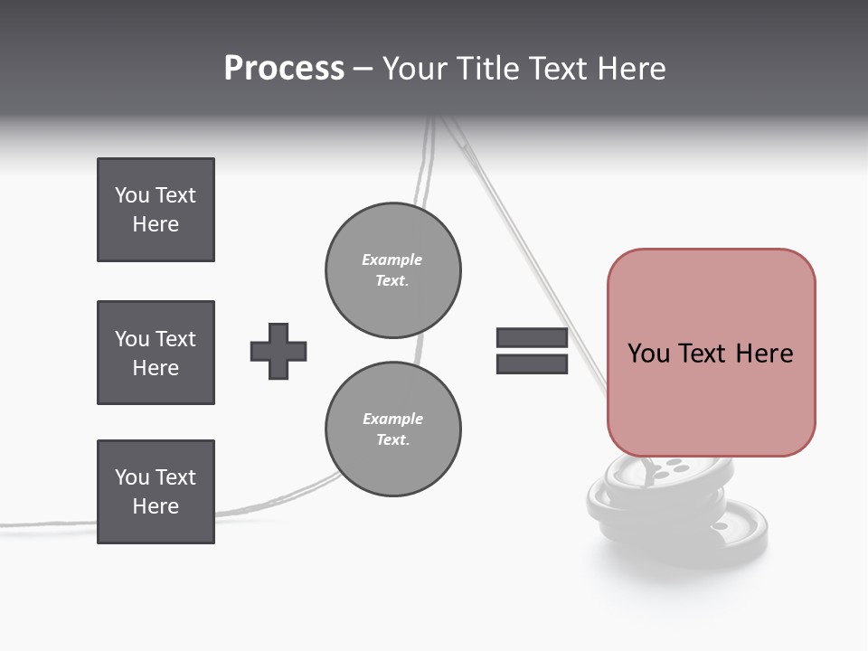 Sew Background Button PowerPoint Template