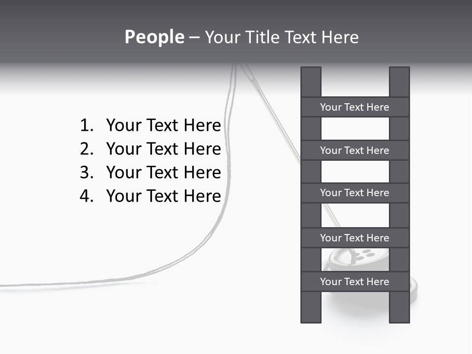 Sew Background Button PowerPoint Template