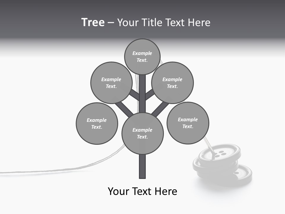 Sew Background Button PowerPoint Template