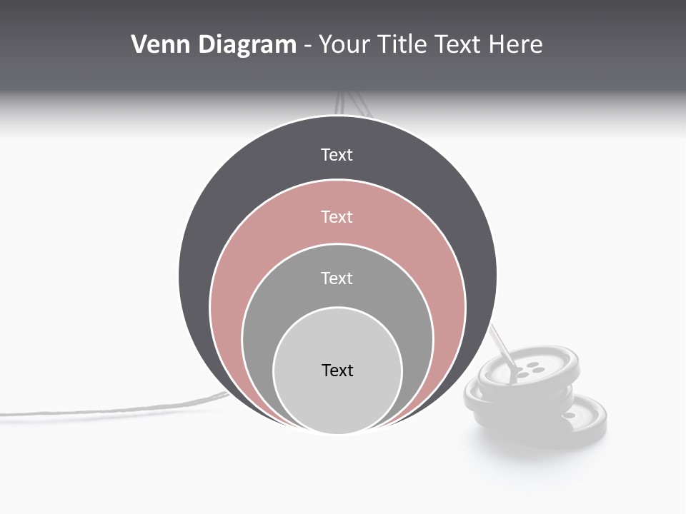Sew Background Button PowerPoint Template