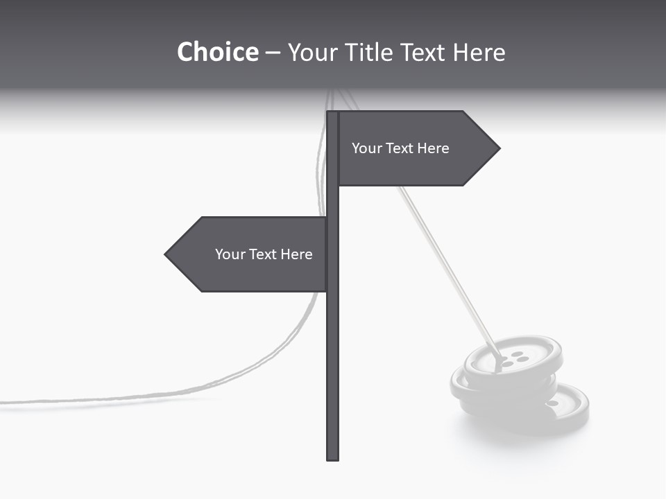 Sew Background Button PowerPoint Template
