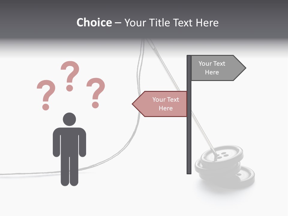 Sew Background Button PowerPoint Template