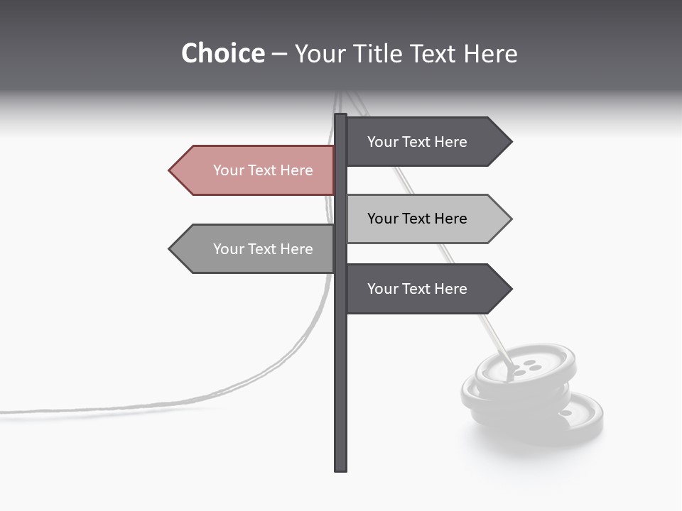 Sew Background Button PowerPoint Template