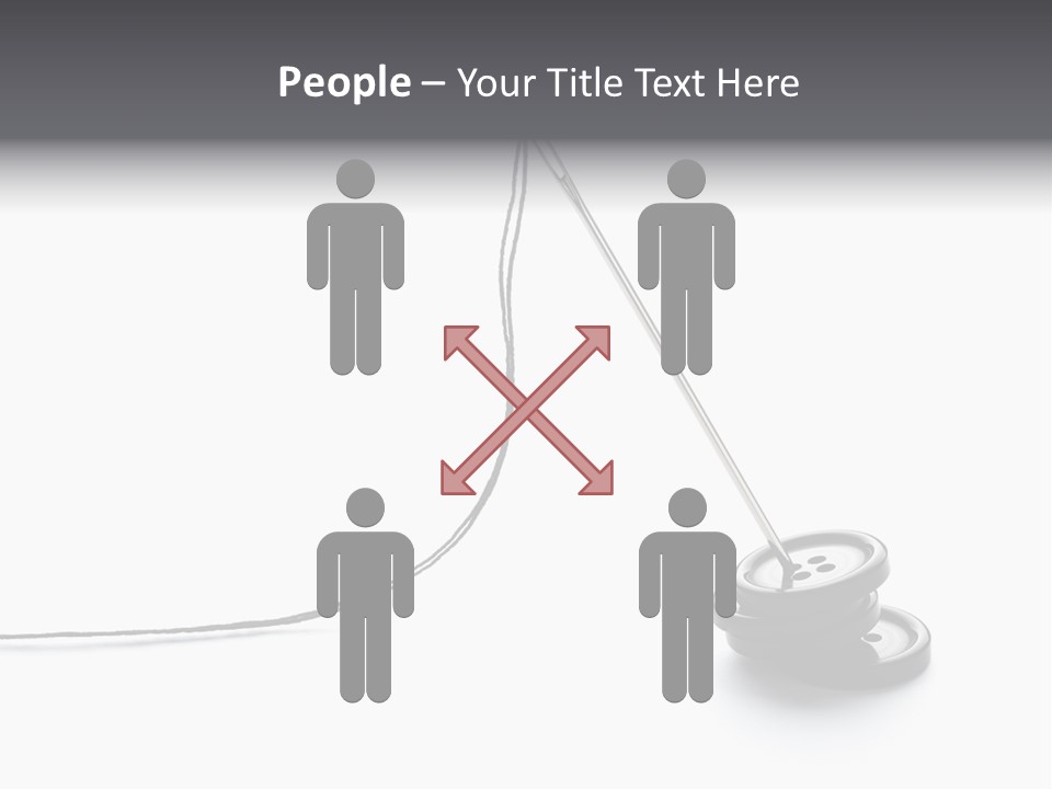 Sew Background Button PowerPoint Template