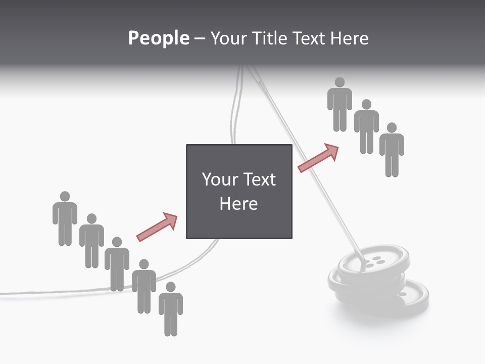 Sew Background Button PowerPoint Template