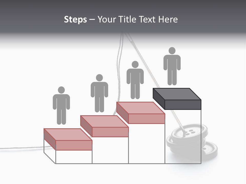 Sew Background Button PowerPoint Template