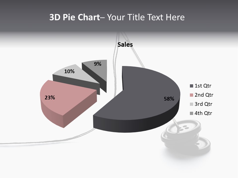 Sew Background Button PowerPoint Template