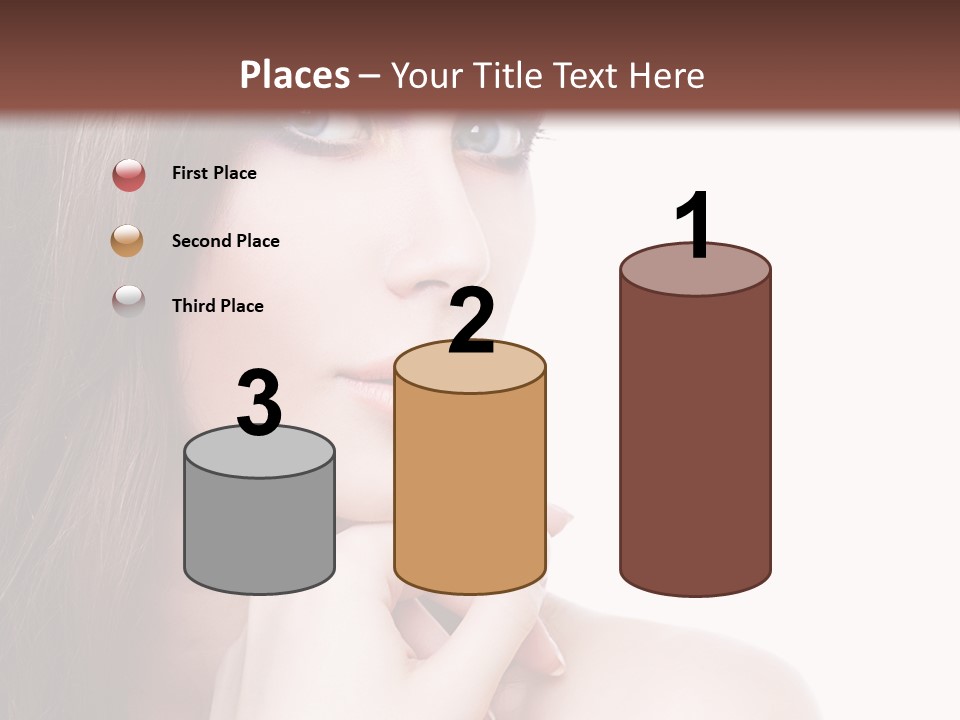 Makeup Beauty Caucasian PowerPoint Template