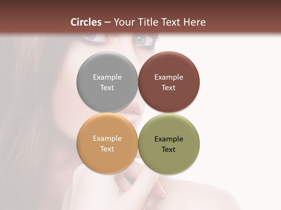 Makeup Beauty Caucasian PowerPoint Template