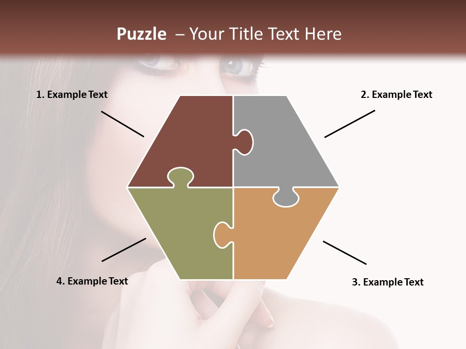 Makeup Beauty Caucasian PowerPoint Template