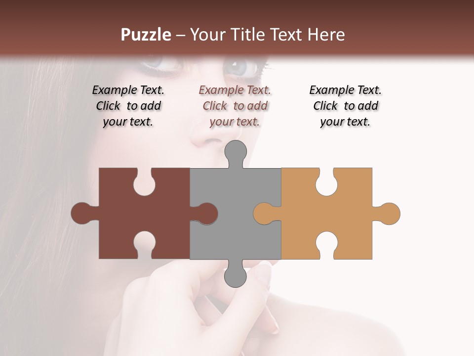 Makeup Beauty Caucasian PowerPoint Template