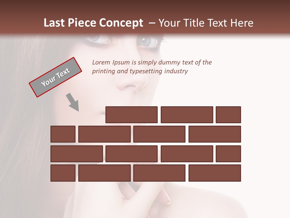Makeup Beauty Caucasian PowerPoint Template