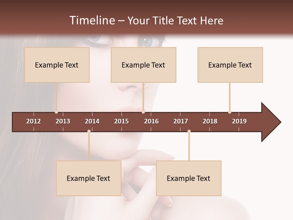Makeup Beauty Caucasian PowerPoint Template