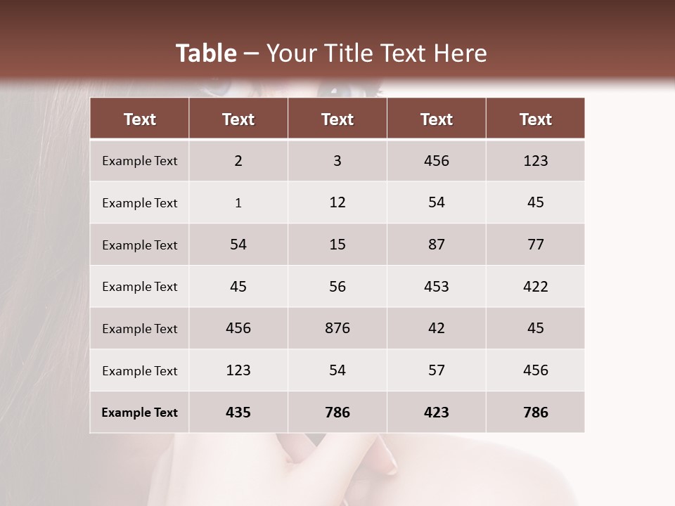 Makeup Beauty Caucasian PowerPoint Template