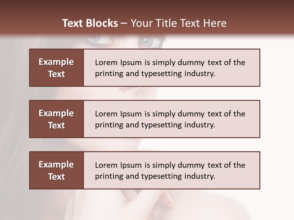 Makeup Beauty Caucasian PowerPoint Template