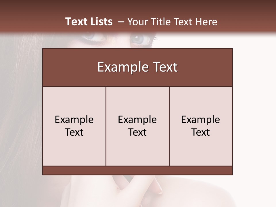 Makeup Beauty Caucasian PowerPoint Template