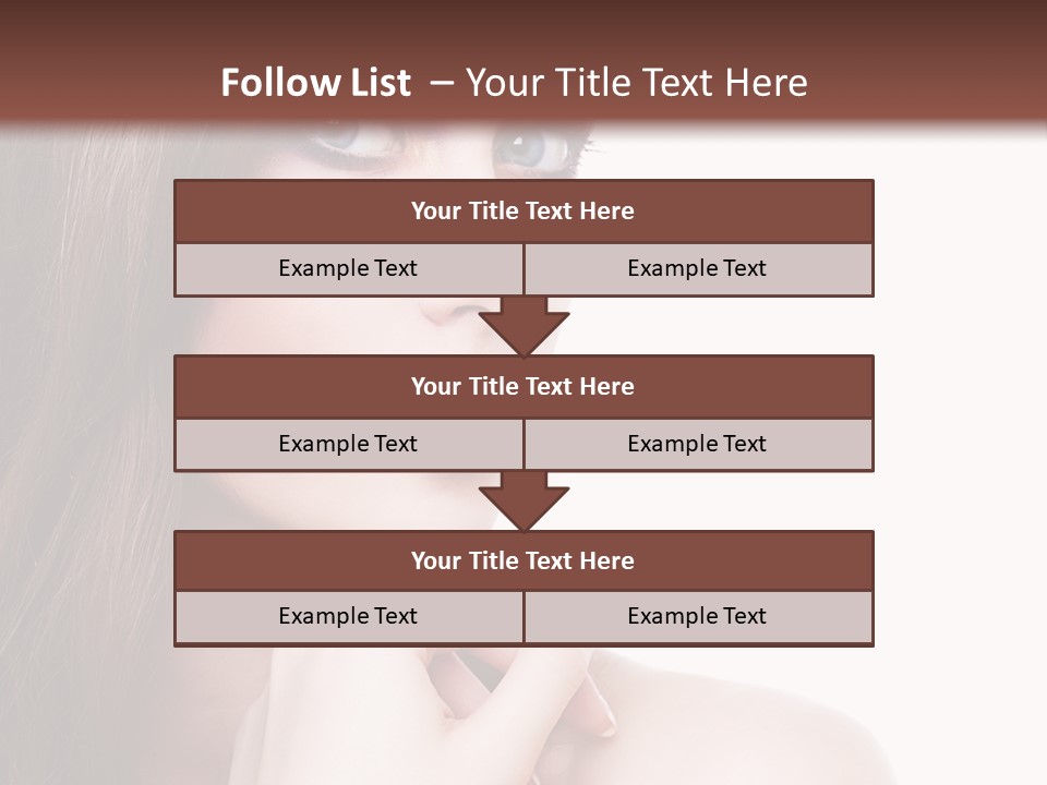 Makeup Beauty Caucasian PowerPoint Template