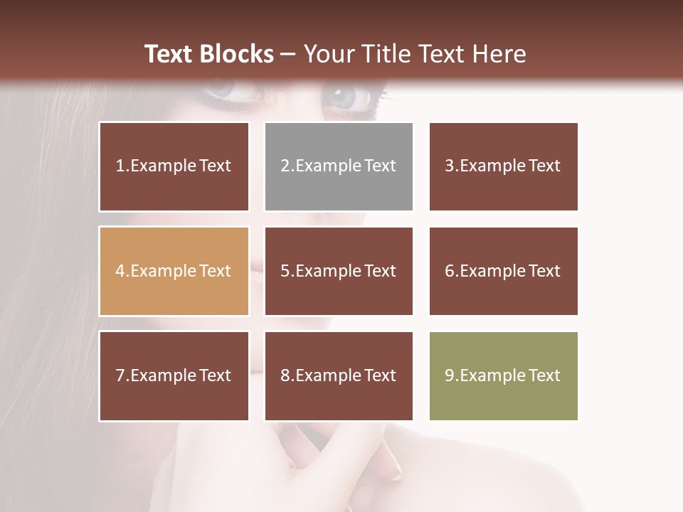 Makeup Beauty Caucasian PowerPoint Template