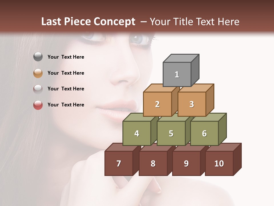 Makeup Beauty Caucasian PowerPoint Template