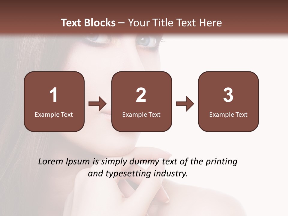 Makeup Beauty Caucasian PowerPoint Template