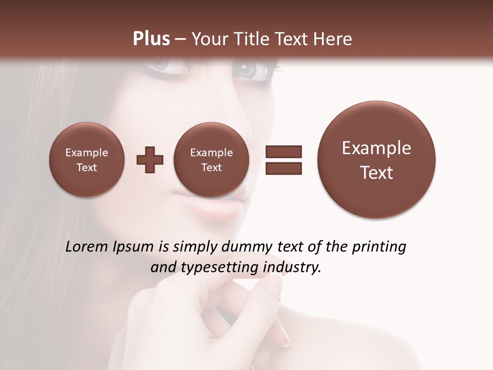 Makeup Beauty Caucasian PowerPoint Template