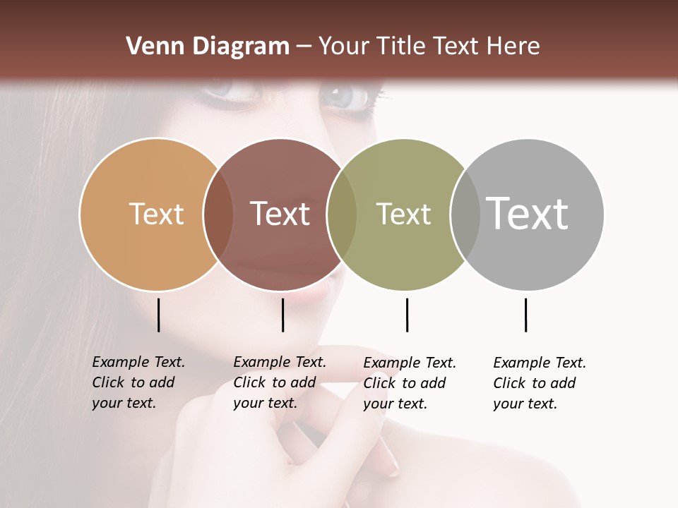 Makeup Beauty Caucasian PowerPoint Template