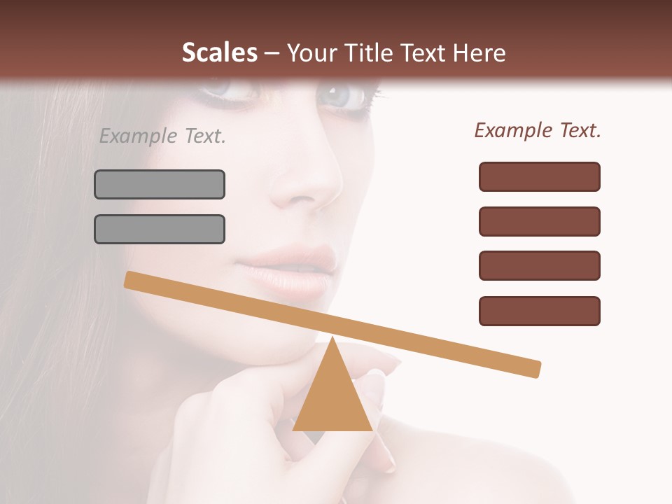 Makeup Beauty Caucasian PowerPoint Template