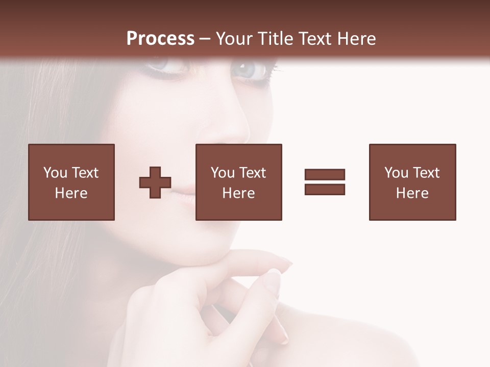 Makeup Beauty Caucasian PowerPoint Template