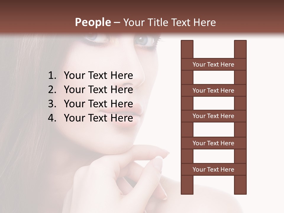 Makeup Beauty Caucasian PowerPoint Template