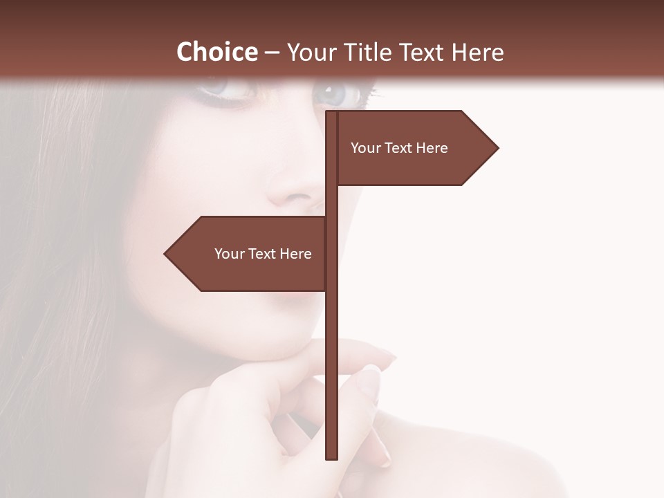 Makeup Beauty Caucasian PowerPoint Template