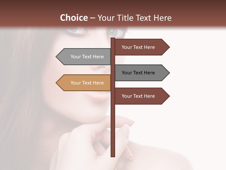 Makeup Beauty Caucasian PowerPoint Template