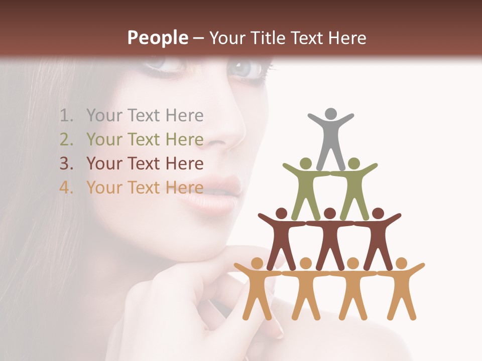 Makeup Beauty Caucasian PowerPoint Template