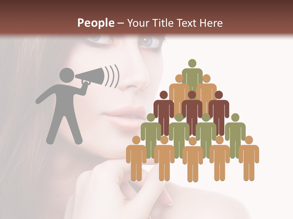 Makeup Beauty Caucasian PowerPoint Template