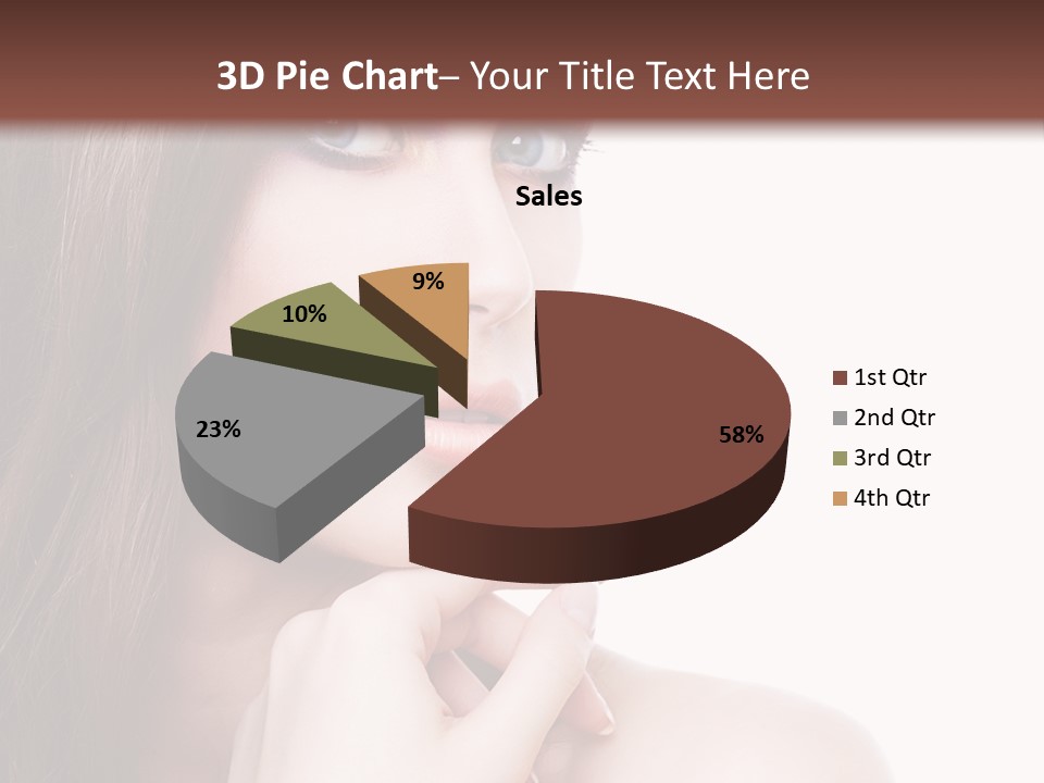 Makeup Beauty Caucasian PowerPoint Template