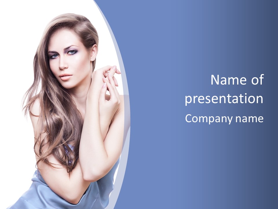 Look Eyes Hair PowerPoint Template