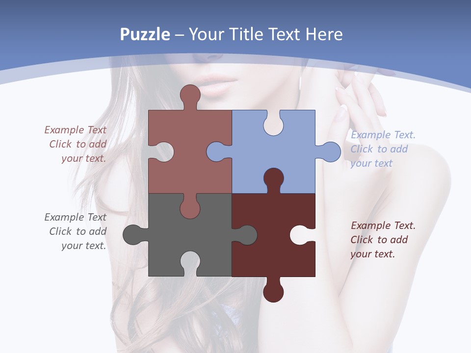 Look Eyes Hair PowerPoint Template