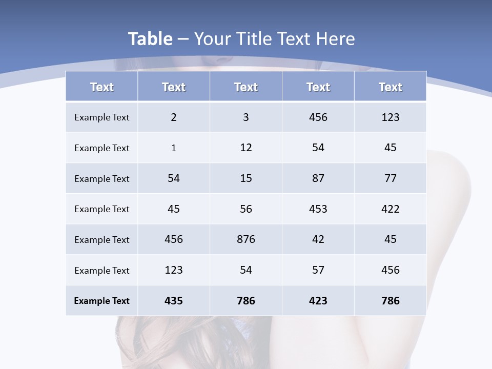 Look Eyes Hair PowerPoint Template