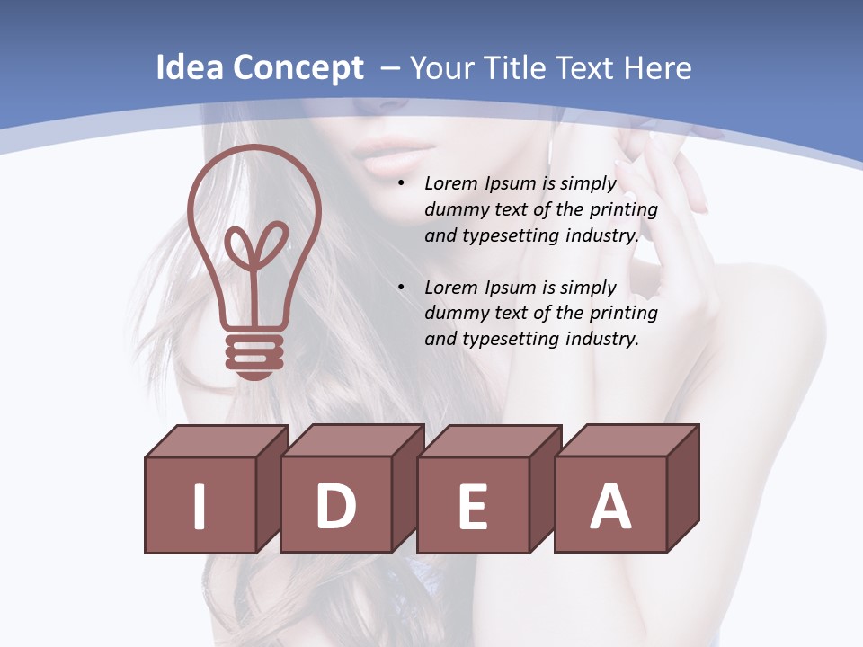 Look Eyes Hair PowerPoint Template