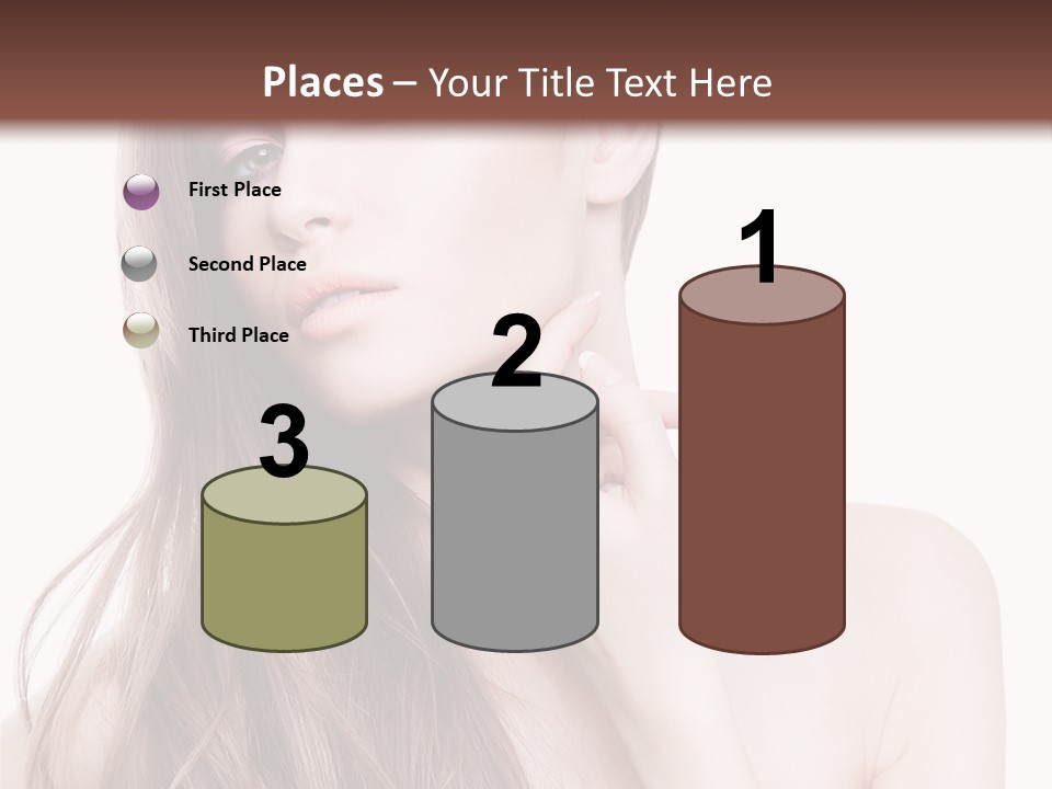 Makeup Caucasian Person PowerPoint Template