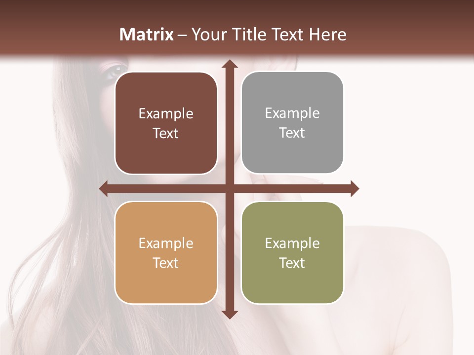 Makeup Caucasian Person PowerPoint Template