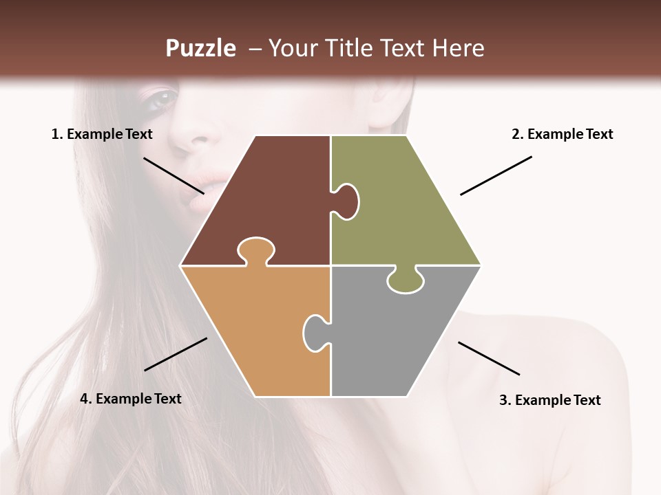 Makeup Caucasian Person PowerPoint Template