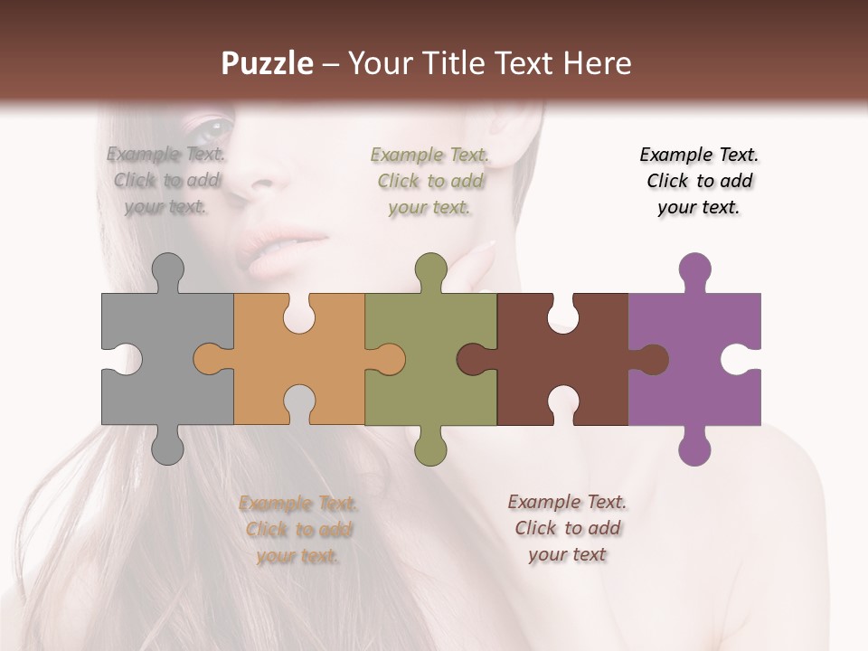 Makeup Caucasian Person PowerPoint Template